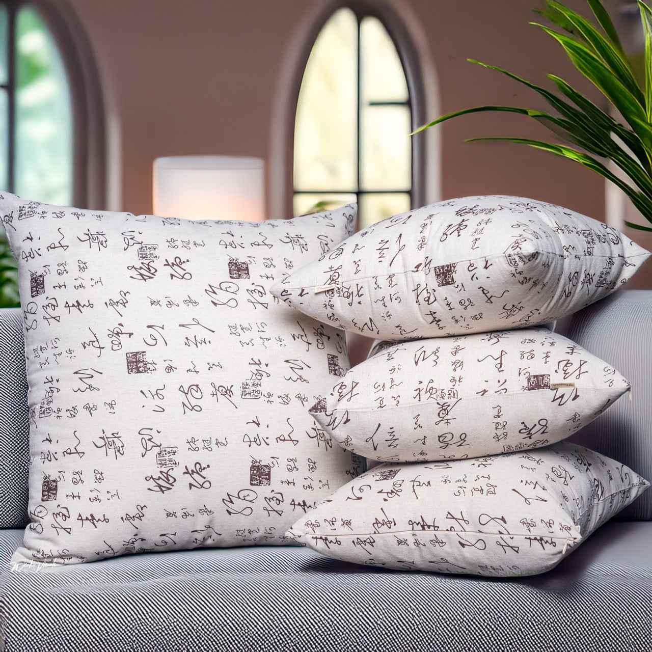 Vintage Chinese Calligraphy (set of 4)